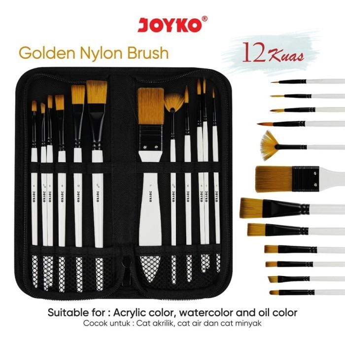 

Terlaris Brush Kuas Cat Air Lukis Acrylic Joyko Brs-18 Promo Terbaru