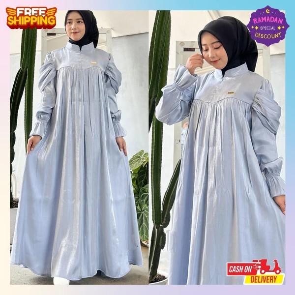 Gamis Remaja Kekinian Korean Style Lebaran Terbaru 2022 Baju Gamis Cewek Remaja Perempuan Premium Ta
