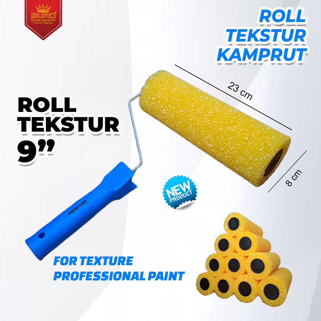 Roll Cat Tekstur Motif Kamprot Roll 9 Inch Ter Texture Roller Paint