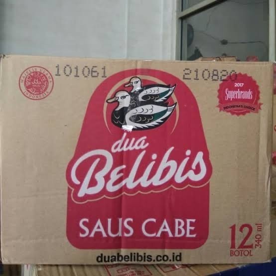 

sambal dua belibis 340ml dus isi 12 / Saus cabe dua belibis botol