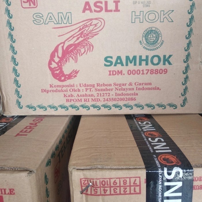 

Terasi Udang Medan SAMHOK 1 Dus Karton isi 80 pcs @ 140 gr Bulat