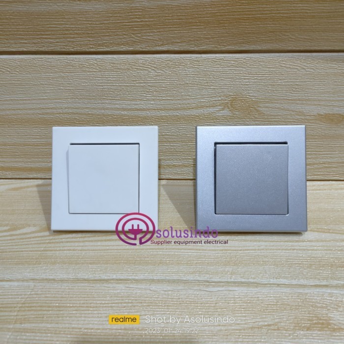 Terbaru Saklar Hotel - Saklar Tukar Singel - Broco Plano Silver Promo Terlaris