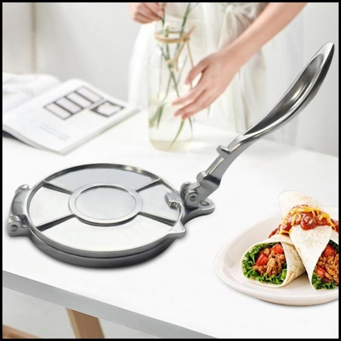 

Terbaru 8 Inch Tortilla Press Aluminum Pembuat Tortila Kulit Taco Meksiko Alat Promo Terlaris