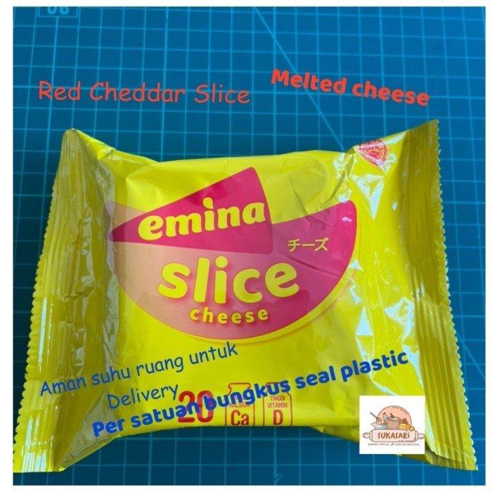 

Emina Red Cheddar cheese slice 20pc keju cheddar leleh aman delivery -fo1