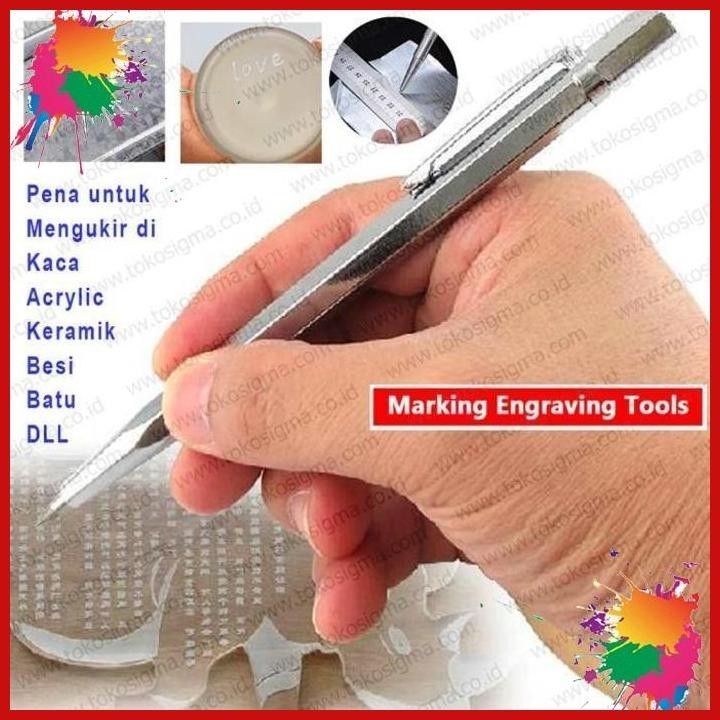 

(TOP) PENA UKIR BESI SOLID STEEL ENGRAVING SCRIBER PEN TUNGSTEN CARBIDE TIP