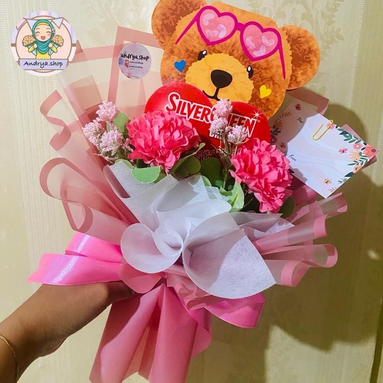 

{VALENTINE} buket coklat silverqueen beruang valentine ultah wisuda TERLARIS
