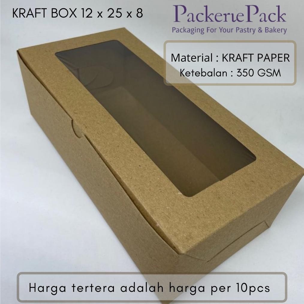 

Big Sale (10 PCS ) KOTAK DUS KUE KRAFT UK 12 x 25 x 8