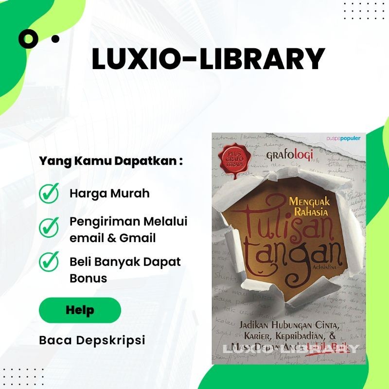 

Grafologi Menguak Rahasia Tulisan Tangan Jadikan Hubungan Cinta,Karier,Kepribadian & Masa Depan Anda Lebih Baik