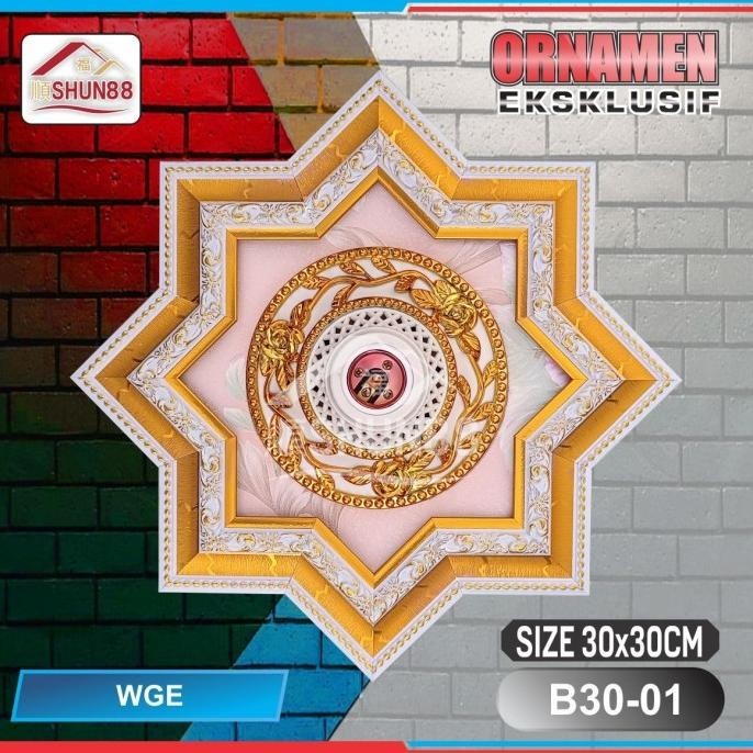 Ornamen Lampu PVC / Ornamen Plafon PVC Bintang30  B30-01