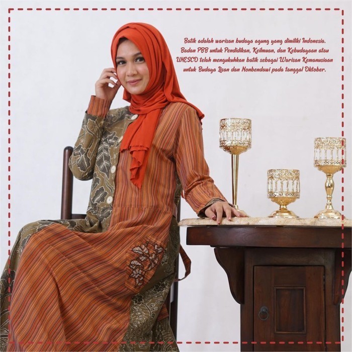 BRG BARU Abaya Dewasa Batik D Lawasan Dannis Collection
