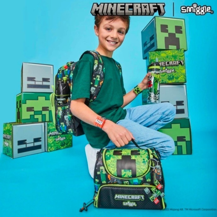 Risti Smiggle Lunch Box Minecraft/ Smiggle Ori/ Tas Bekal/ Kado