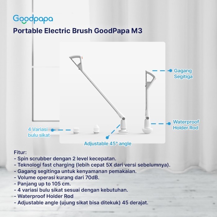 Sikat Elektrik Xiaomi Youpin Goodpapa Elektric Brush M3