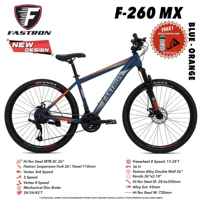 Terlaris Sepeda Gunung Mtb 26 Inch Fastron F-260 Mx F260 Mx Promo Terbaru
