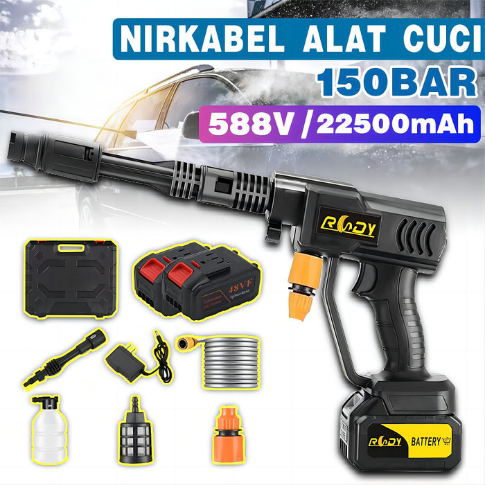 Terlaris 150Bar Jet Cleaner Mesin Cuci Mobil Baterai Alat Cuci Mobil Cuci Motor Promo Terbaru