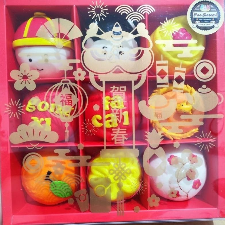 

CNY Hampers Imlek Kue Pao isi 9 pc isi Cokelat & Keju (READY)