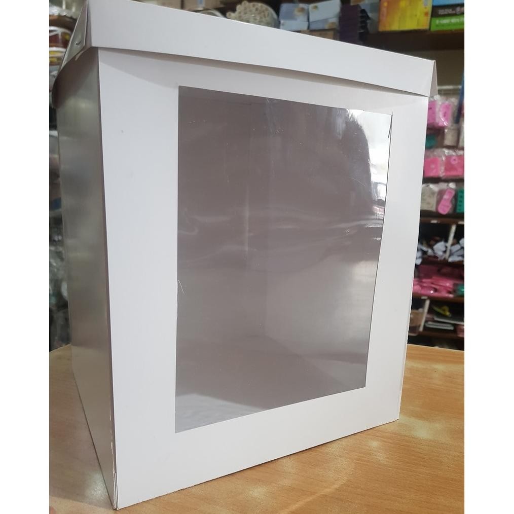 

Produk Unggulan Dus putih tinggi 35x35x35 cake box kue packaging