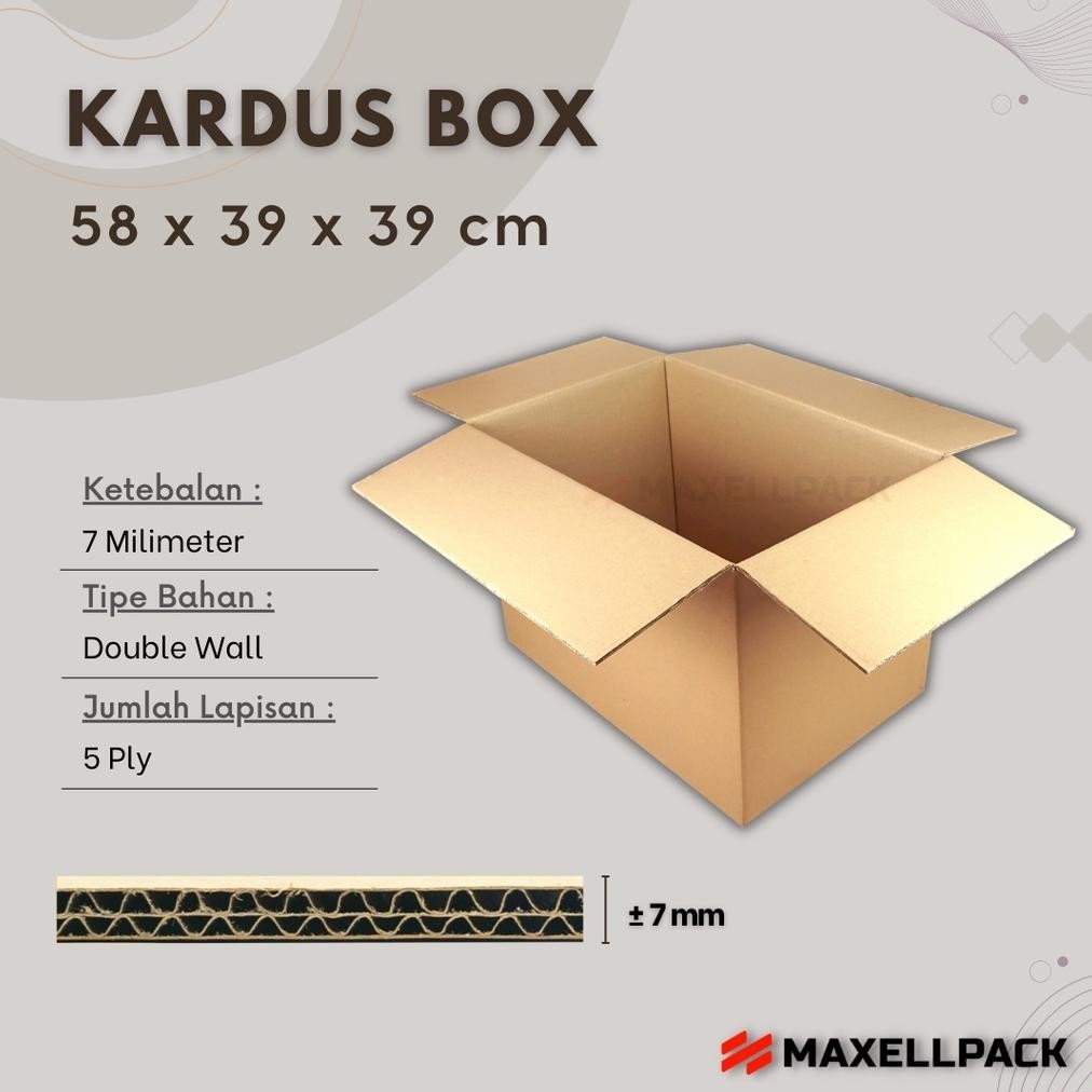 

Produk Terbaru Kardus Karton Box Besar 58x39x39 CM Dus Pindahan Jumbo Kokoh Tebal Polos