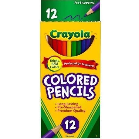 

Crayola Colored Pencils 12pcs Bright Bold Colors NonToxic
