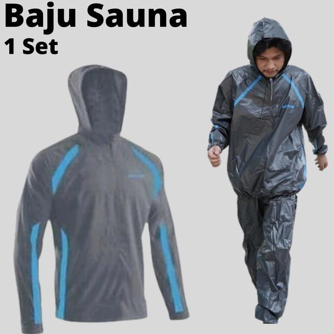 Jaket Sauna Pria Wanita Jumbo Baju Pakaian Fitness Olahraga Lari