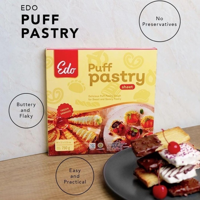

BARANG TERLARIS !!! Edo Puff Pastry Sheet 750gr PACKING AMAN