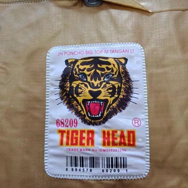 Jas Hujan Ponco Jumbo Kelelawar Tebal Lengan Bigtop Tiger Head 68209
