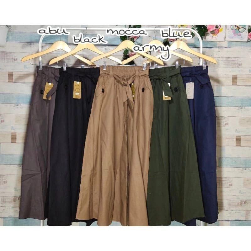 Terbaru Rok Payung Panjang Polos Bahan Katun Cigaret // Rok Korean Style