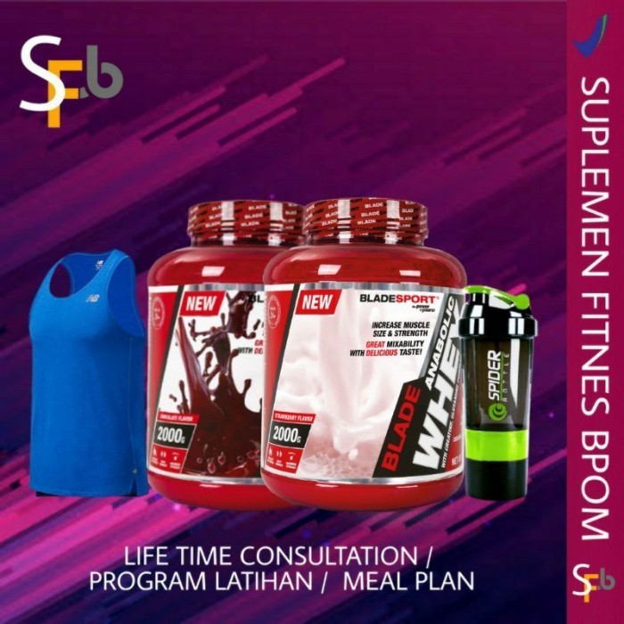 BLADE WHEY PROTEIN 5 LBS ISOLATE BLEND SUPLEMEN SUSU FITNESS FITNESS