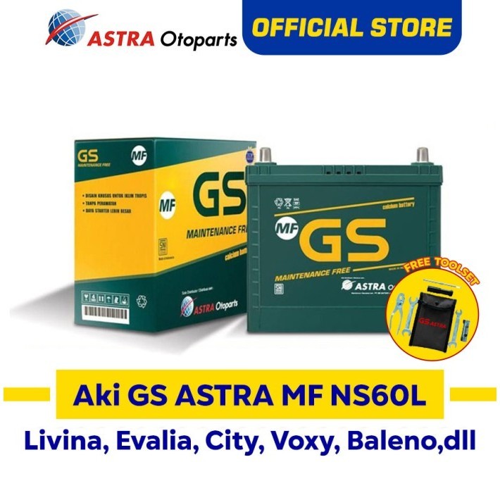 Aki GS ASTRA MF NS60L LIVINA/GRAND LIVINA, EVALIA, CITY, VOXY, BALENO