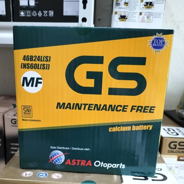 Aki / Accu GS ASTRA ORIGINAL 46B24L(S)/NS60L(S)/NS60LS MF (Aki Kering)