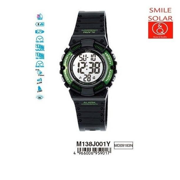 Jam Tangan Sport Digital Wanita Anak Original Q&Q QnQ QQ M138 M138J