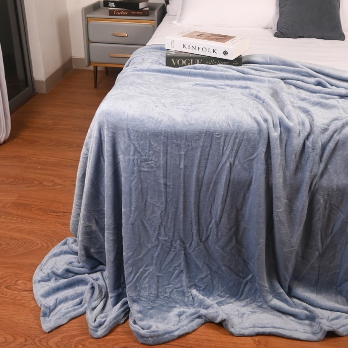 King Rabbit Thermal Blanket Selimut Lembut Uk 150X200 Cm Warna Polos Ready