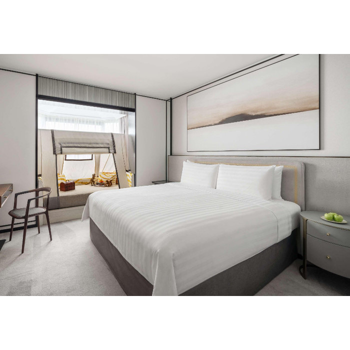 Sprei Hotel Karet 100% Katun Dobby Tc-300 Ready