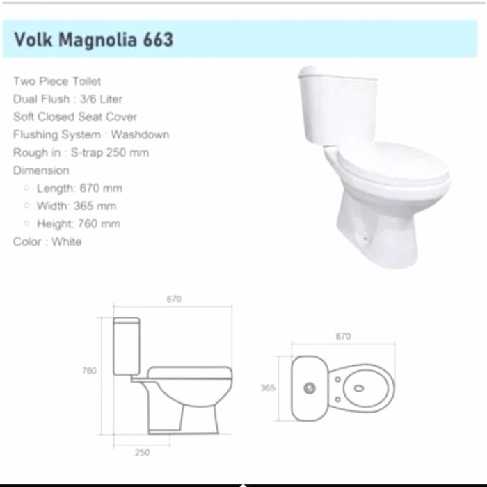 Closet Duduk/Monoblok Volk 663