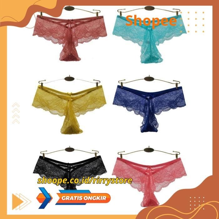 CELANA G STRING THONG LACE TRANSPARANT  GS 89496 SF2 - CELANA G STRING THONG LACE TRANSPARANT PRODUK