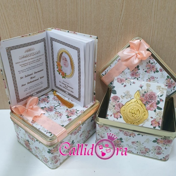 

Ready hampers kaleng Yasin custom/kaleng custom
