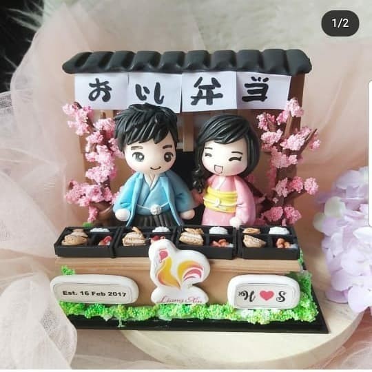 

Ready kado unik miniature clay family photo hadiah gift cute birthday annive