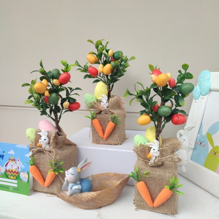 

Ready Paket dekorasi box hampers easter bunny eggs kelinci telur paskah 155