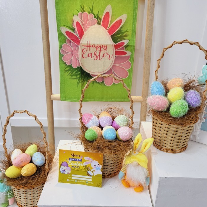 

Ready Paket dekorasi box hampers easter bunny eggs kelinci telur paskah 01