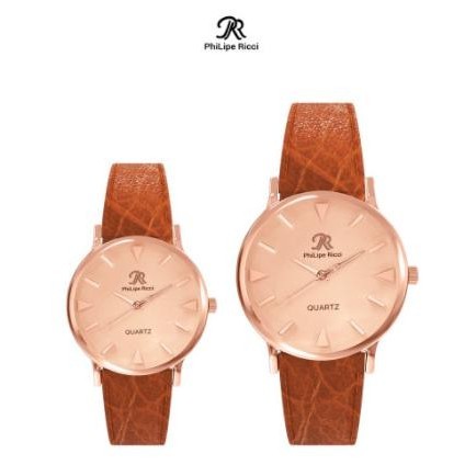 Philipe Ricci Jam Tangan Couple Analog Kulit Kob10 Free Box Stok Terbatas