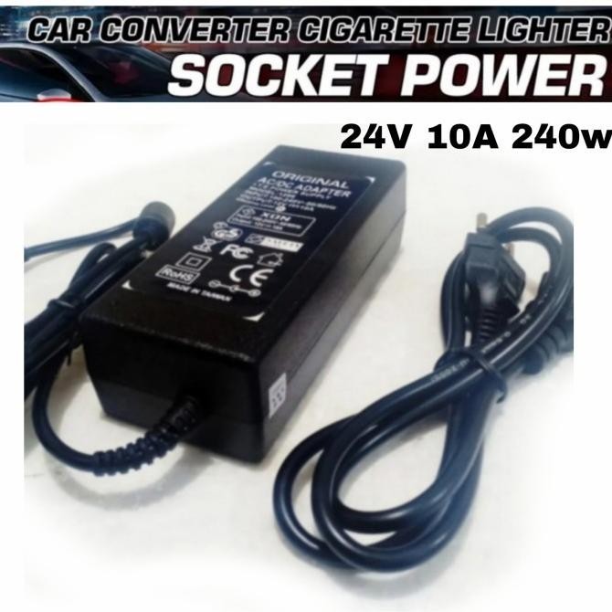 Terlaris Terbaru Socket Adaptor 24V 10A 240W 24 Volt 10 Ampere Lighter Soket Promo Terbaru