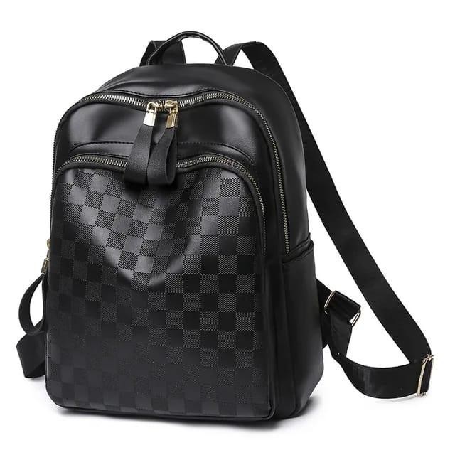 AUREL - tas sekolah - ransel sekolah - bagpack - tas gendong pria wanita - tas kuliah Hitam Kulit Ba