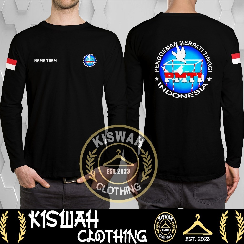 Kaos Tshirt PMTI Penggemar Merpati Tinggi Indonesia Gratis Nama Lengan Panjang Baju Distro