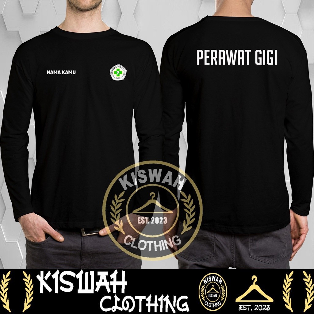 Kaos Tshirt PTGMI Perawat Gigi Gratis Nama Lengan Panjang Baju Distro