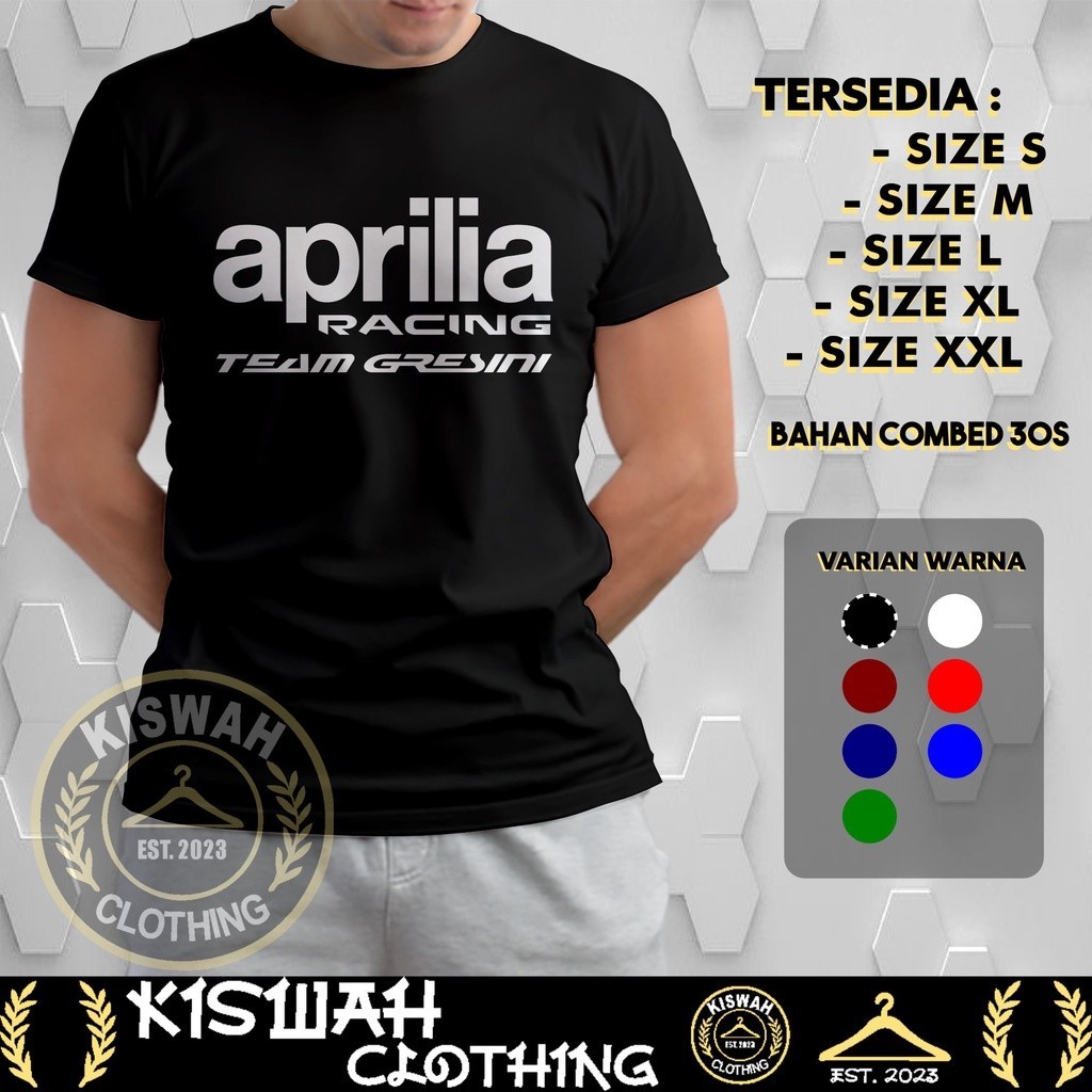 Kaos Tshirt APRILIA RACING TEAM GRESINI Baju Otomotif