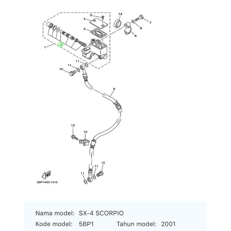SEAL MASTER REM DEPAN 5CG-W0041-00 SCORPIO OLD