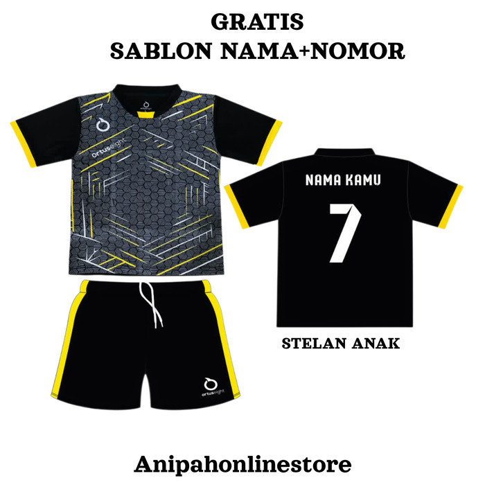 Free Sablon Nama Nomor Jersey Futsal Anak/ Baju Olahraga Anak