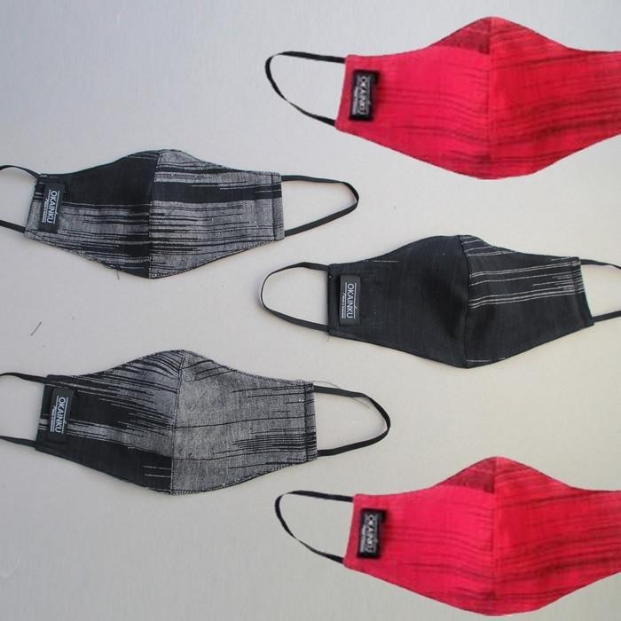 BISA COD - OKAINKU MASKER KAIN LURIK GRADASI GERED