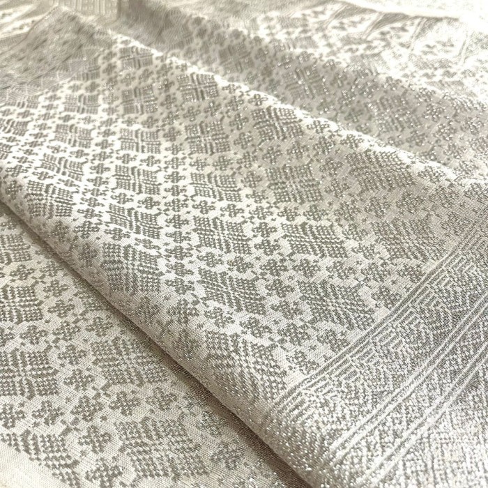 songket padang asli / warna putih