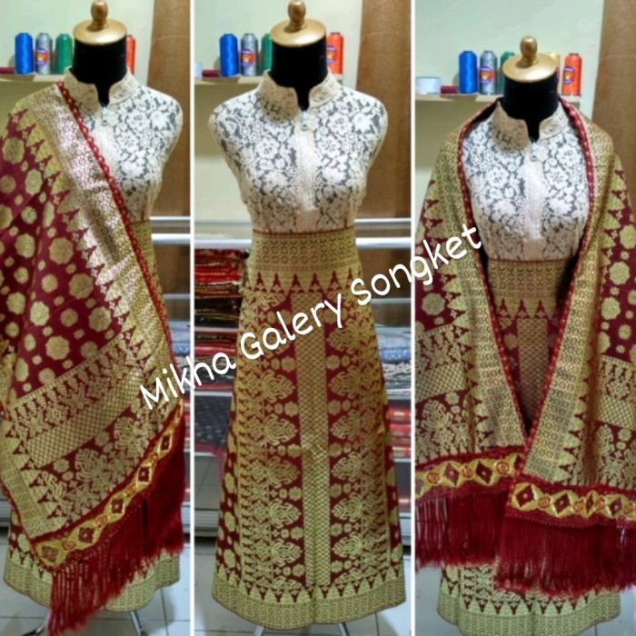 Songket Palembang Songket Mesin Palembang Stelan Katun
