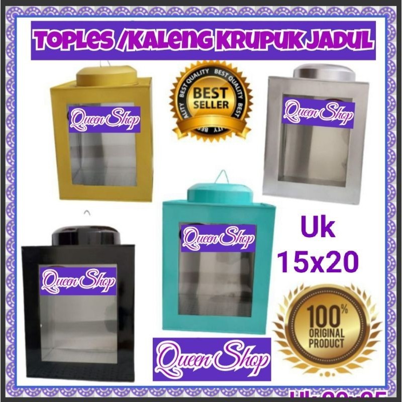 S8U TOPLES BENTUK KALENG KERUPUK JADUL UK 15X20CM LPA